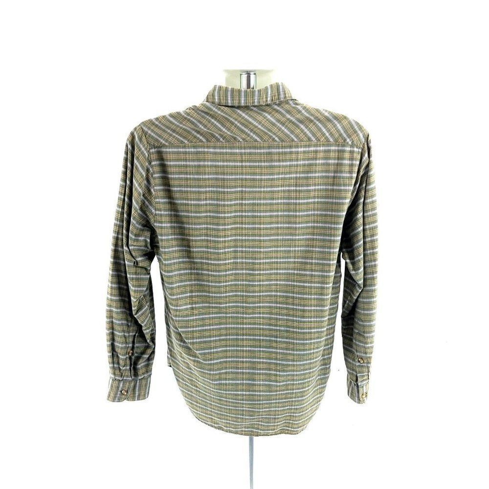 Banana Republic Green Plaid Medium Cotton Pocket Front Collared Dress‎ Shirt - Picture 7 of 9